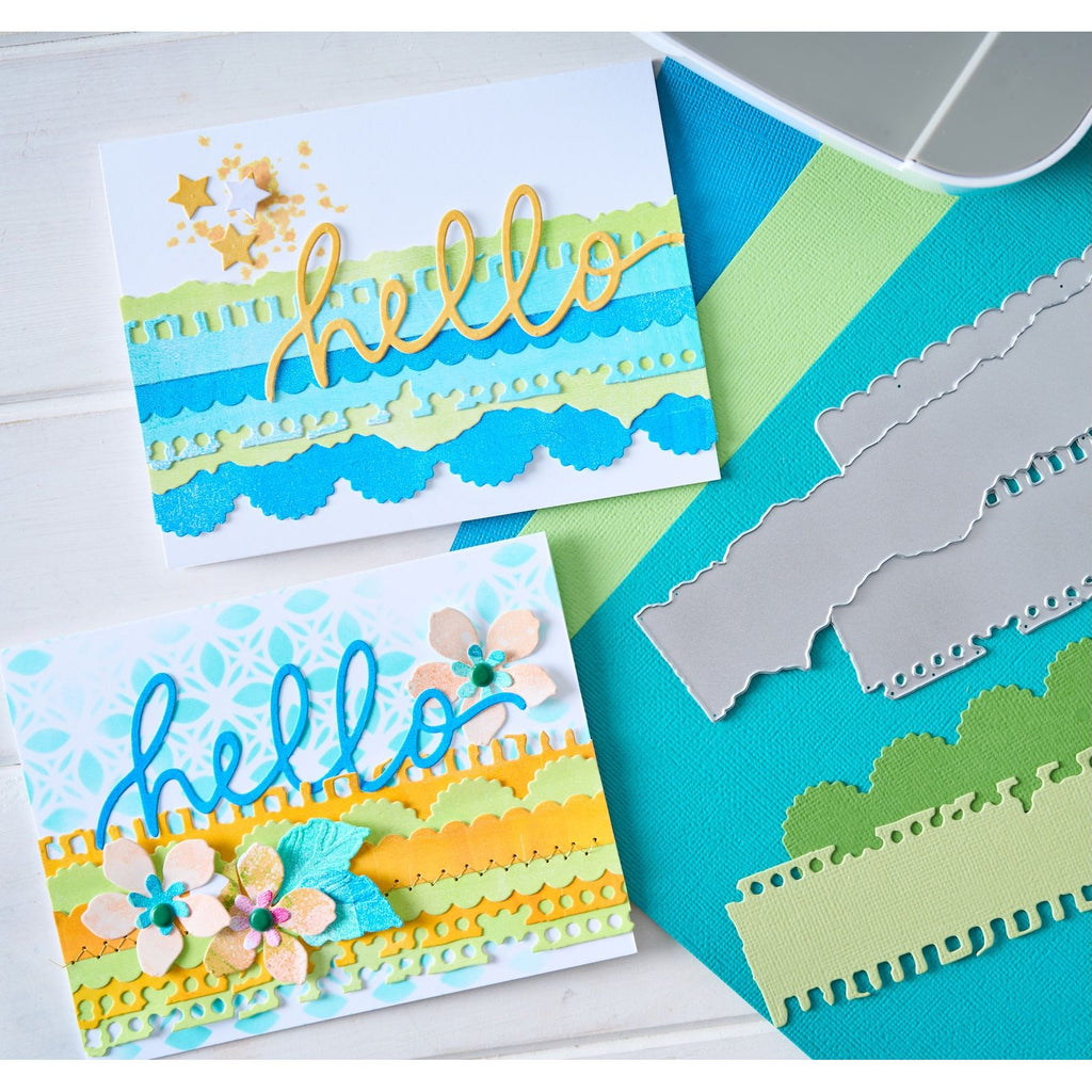 Sizzix Double Edgers Thinlits Dies 667072 hello
