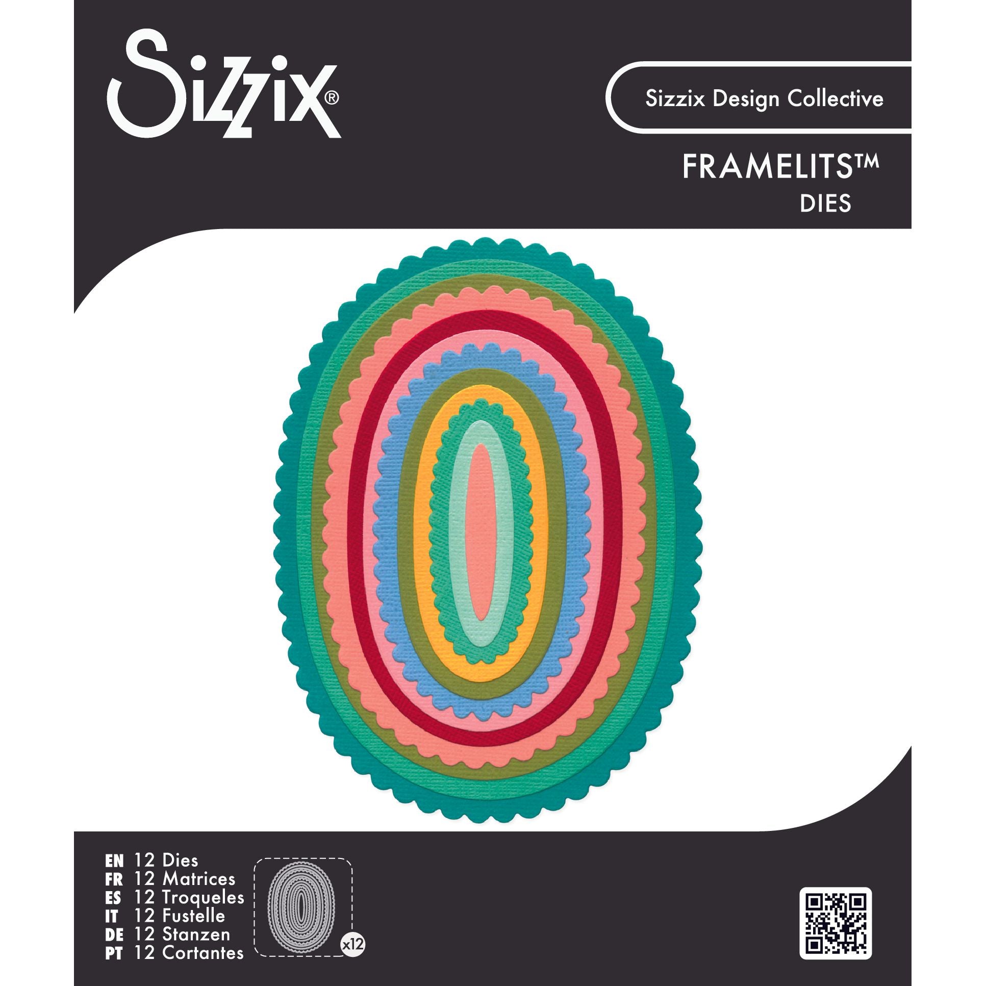 Sizzix Fancy Ovals Framelits Die Set 667146