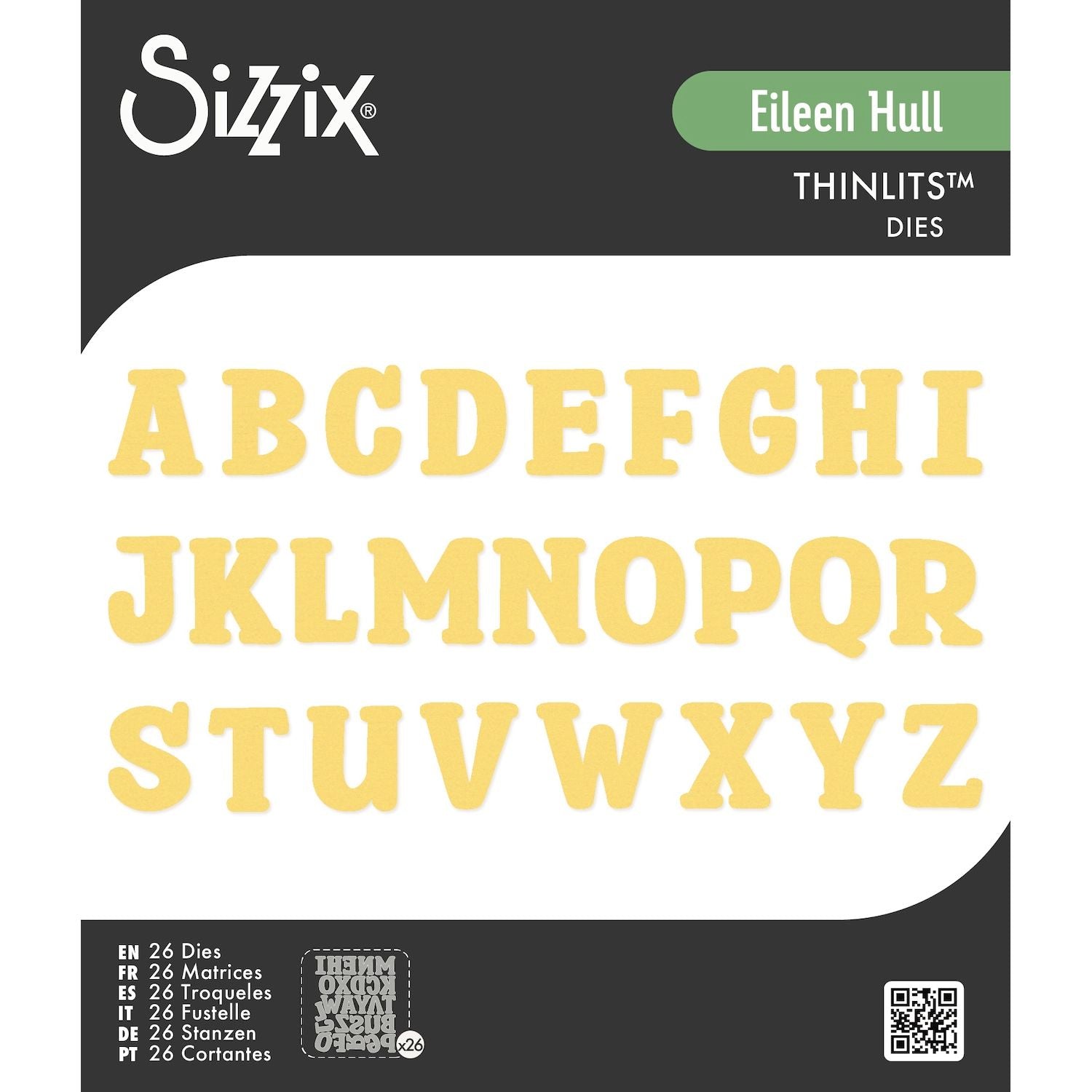 Sizzix Nora Alphabet Thinlits Dies 667065