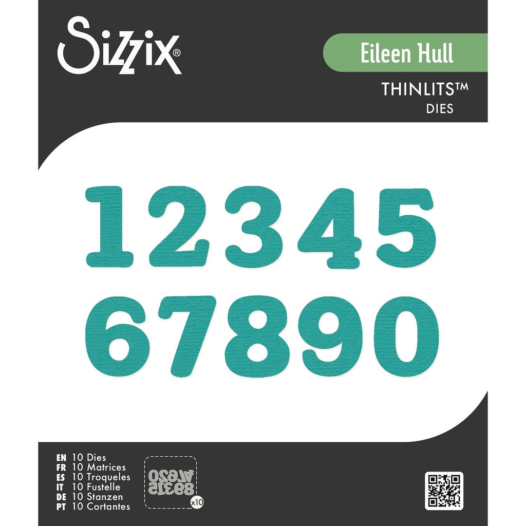 Sizzix Nora Numbers Thinlits Dies 667066