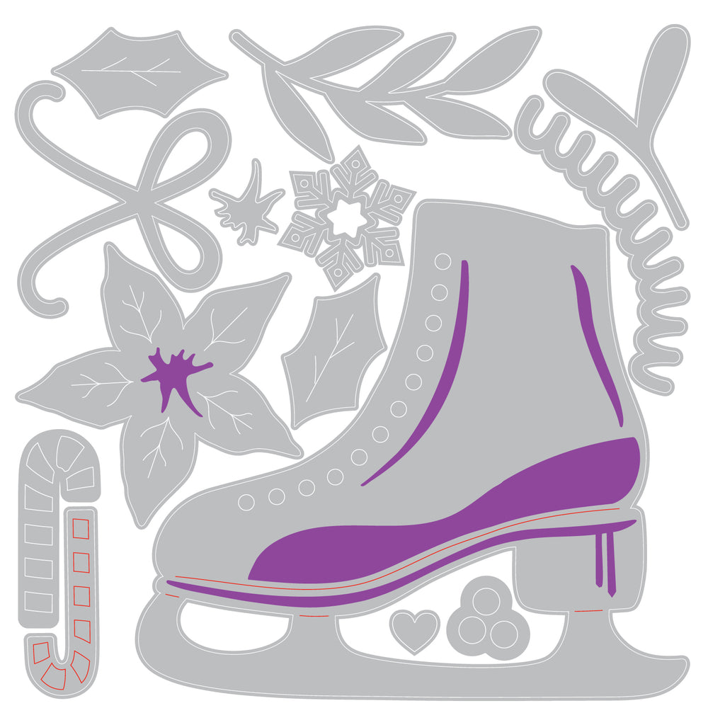 Sizzix On Ice Thinlits Die Set 667167 line work