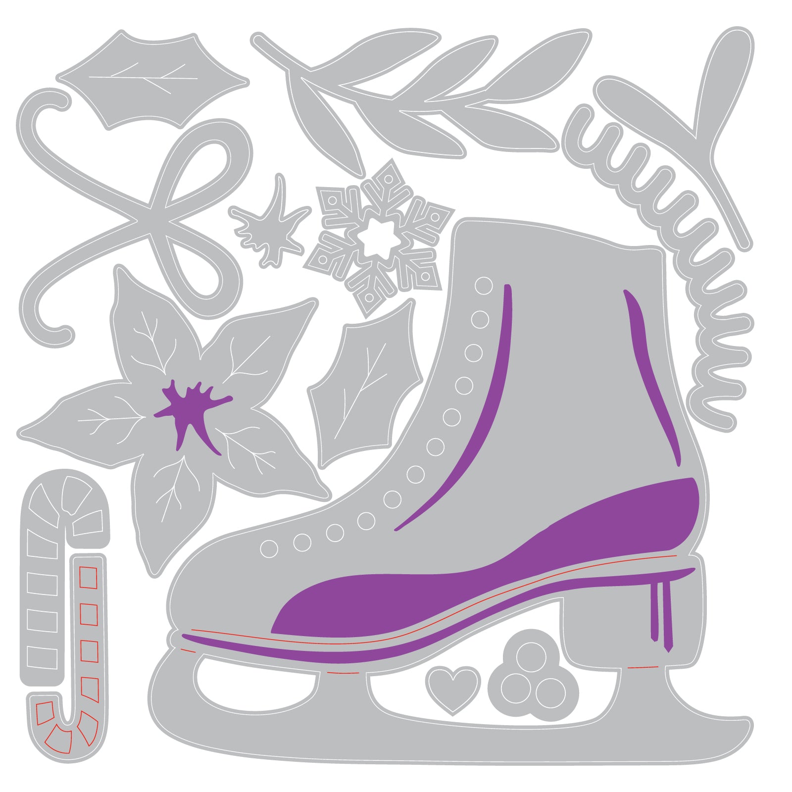 Sizzix On Ice Thinlits Die Set 667167 line work