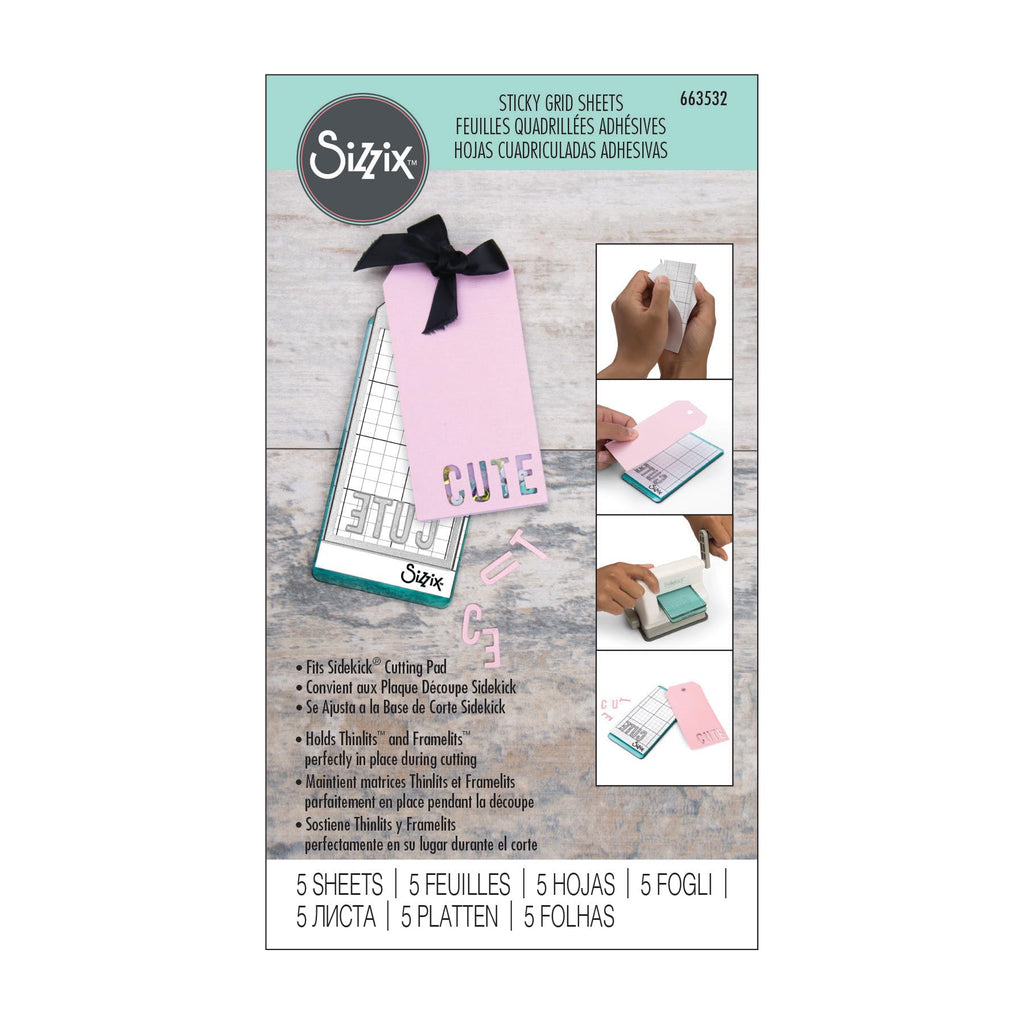 Sizzix STICKY GRID SHEETS 2.5x4.25 Sidekick 663532
