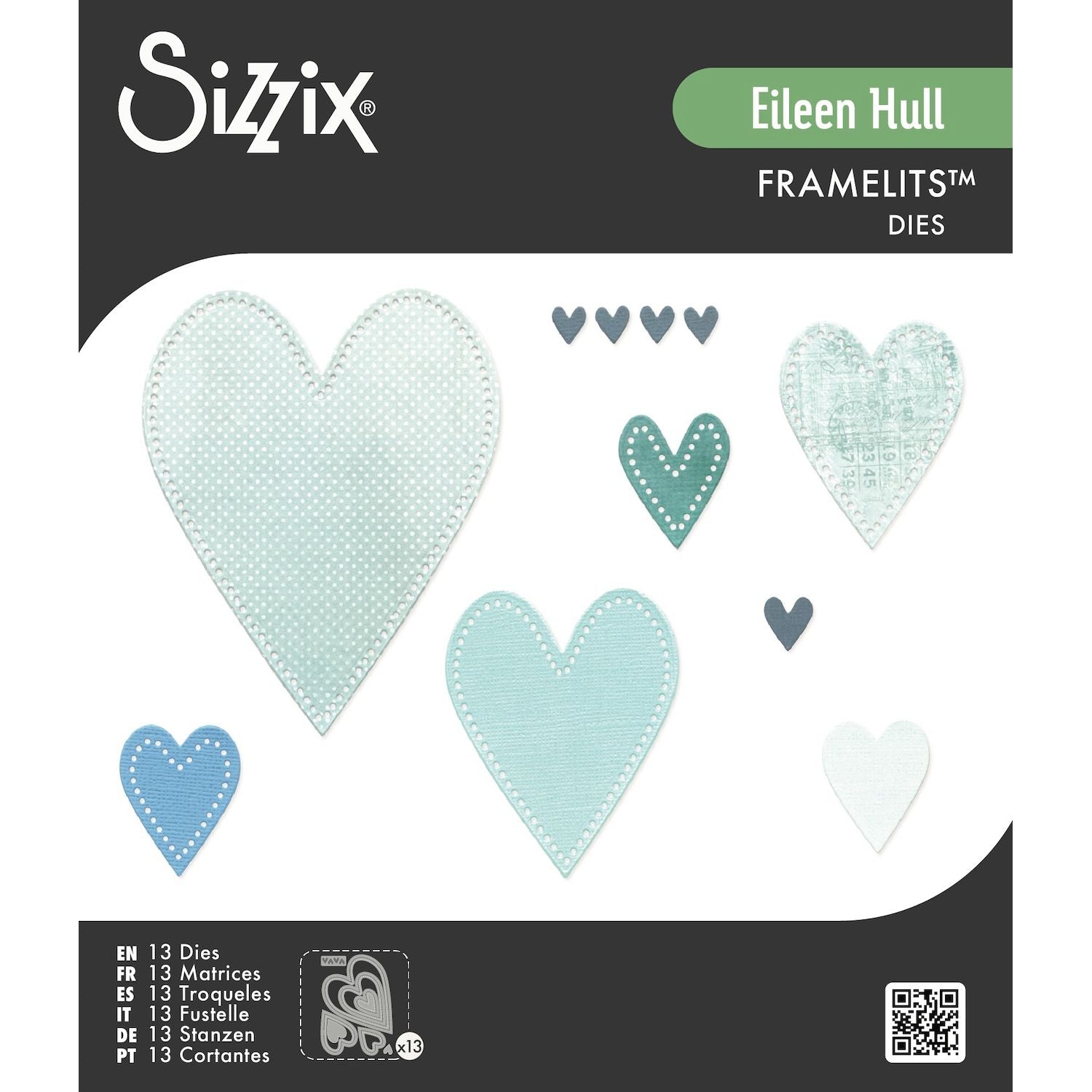 Sizzix Stitched Hearts Framelits Dies 666813