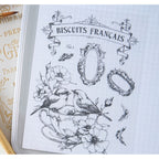 Sizzix Studio Birds and Biscuits Clear Stamps and Stencils 667126 birds on tea cup frames card