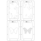 Sizzix Studio Butterflies Layered Stencils 667040 designs