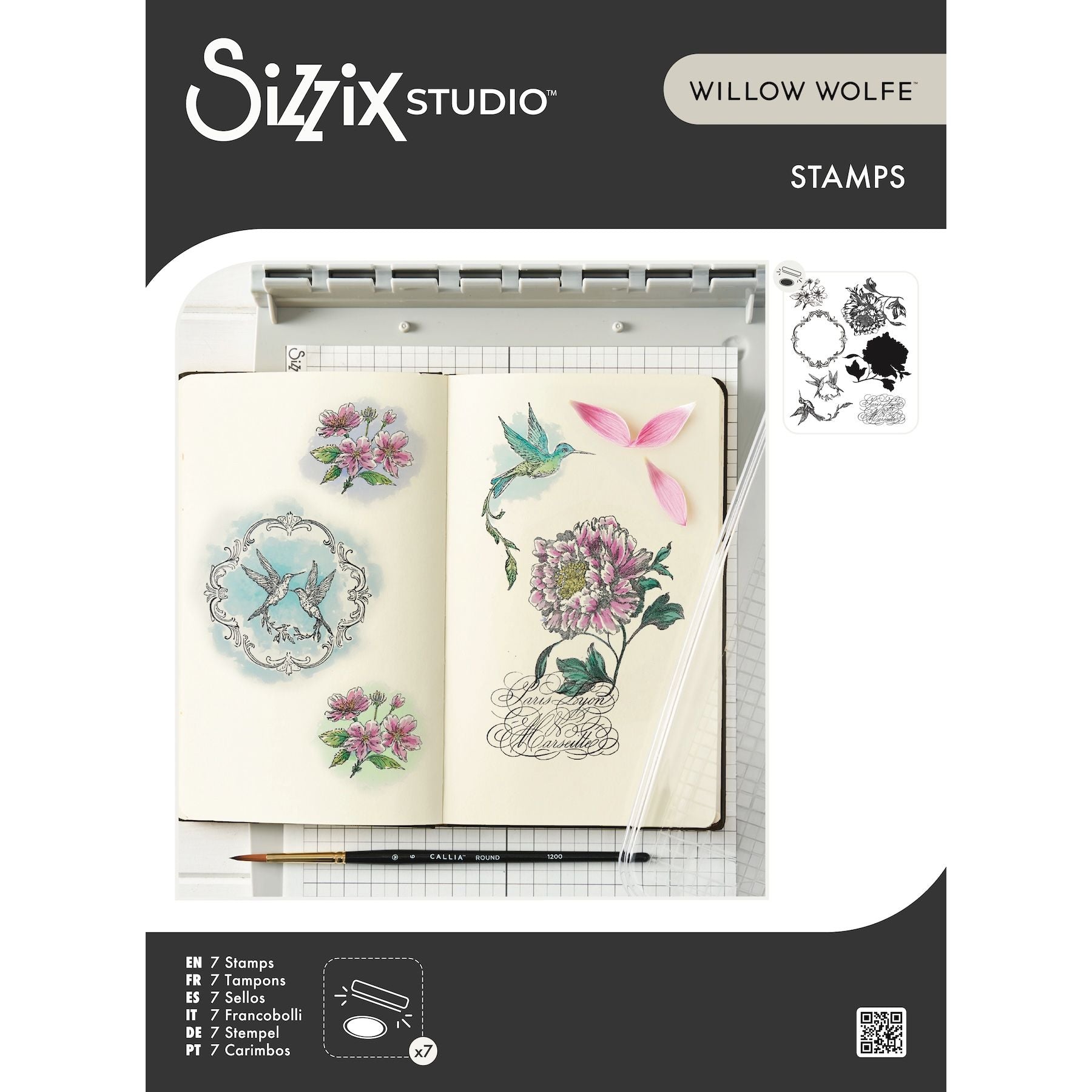 Sizzix Studio Ornamental Medallions Clear Stamp Set 667127