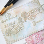 Sizzix Studio Vintage Label A6 ML Embossing Folder 667029 paris postcard