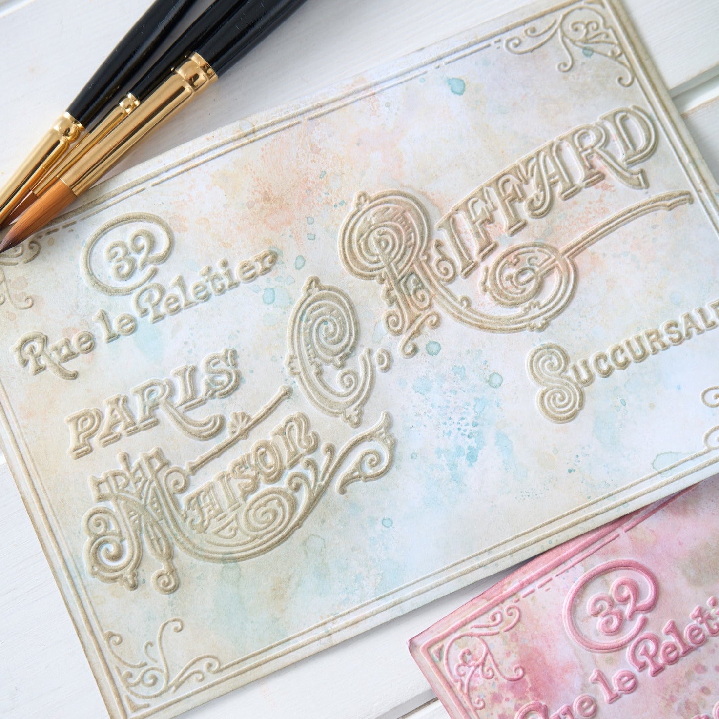 Sizzix Studio Vintage Label A6 ML Embossing Folder 667029 paris postcard