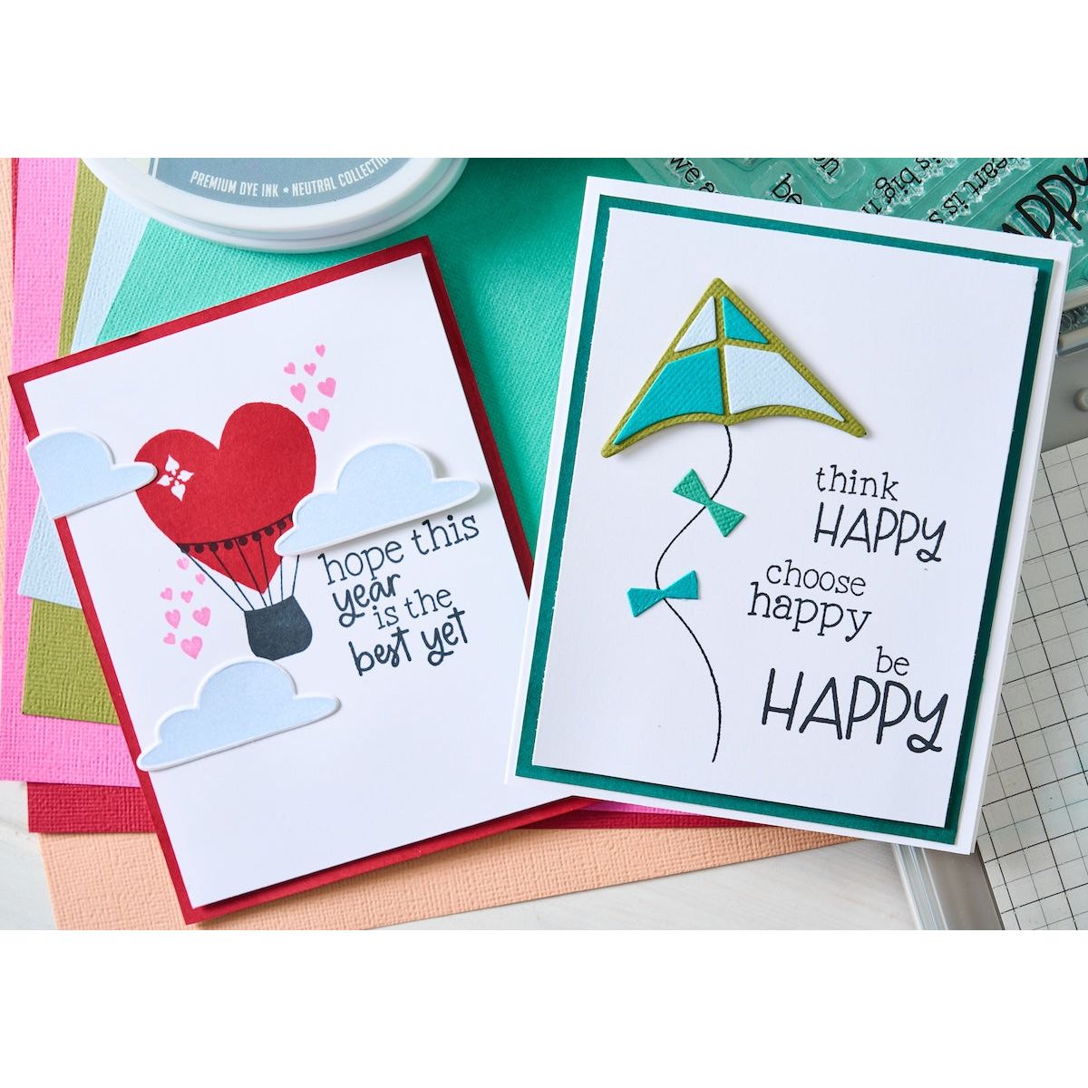 Sizzix Up and Away Clear Stamps 666829 hot air balloon