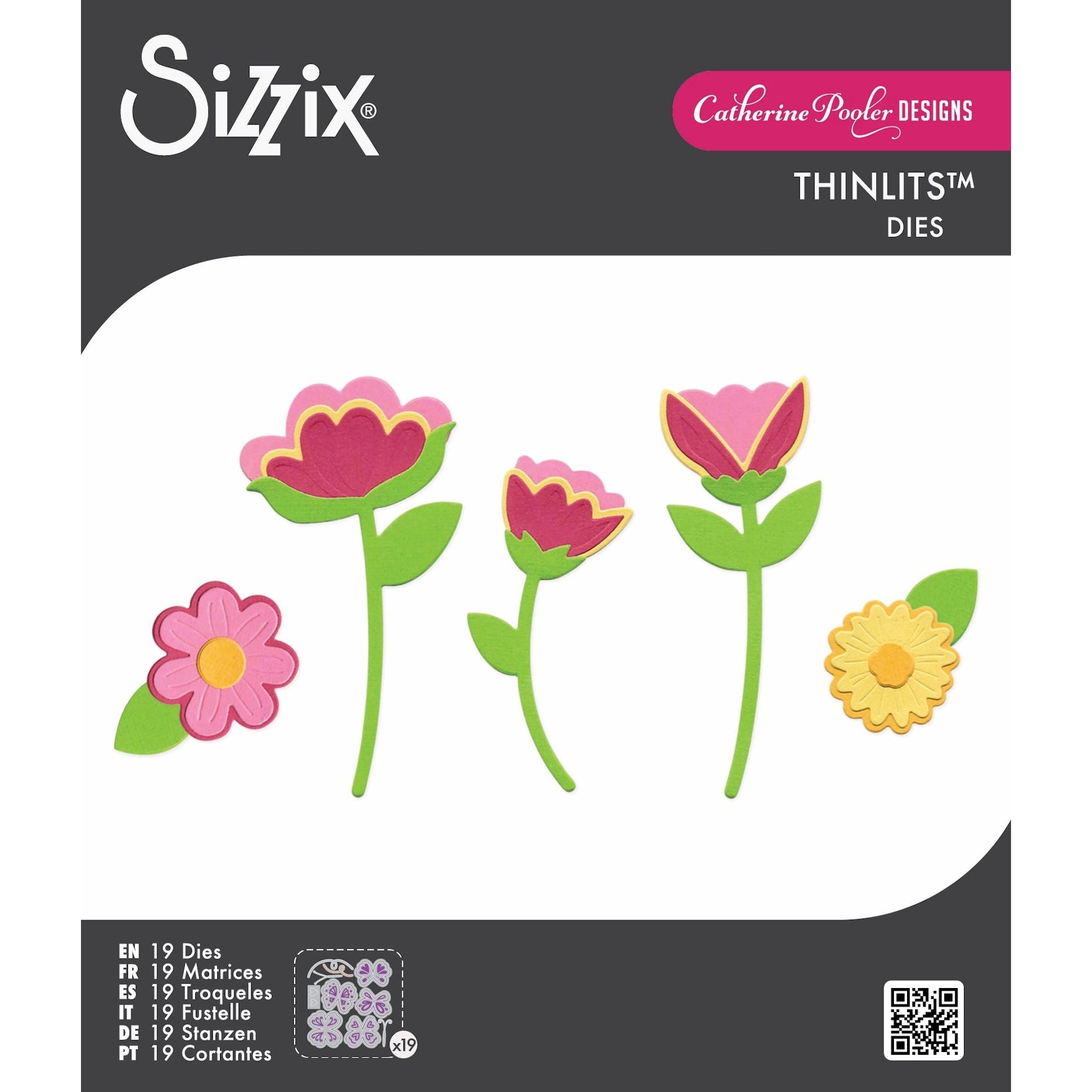 Sizzix Whimsy Blooms 2 Framelits Dies 667008