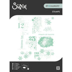 Sizzix and 49 and Market Holiday Textures Clear Stamps Set 667181