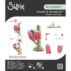 Sizzix and 49 and Market Letter Drop Clear Stamps and Framelits Dies 667177