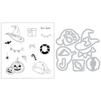 Sizzix and 49 and Market Letter Drop Clear Stamps and Framelits Dies Bundle pumpkin