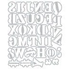 Sizzix and 49 and Market Lino Type Revival Thinlits Dies 667221 letters