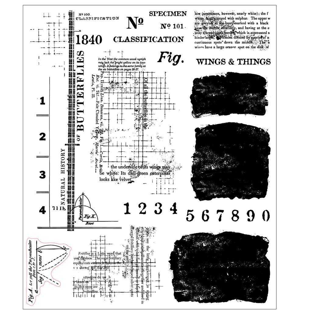 Sizzix and 49 and Market Wings and Things Clear Stamps Set 667183 numbers