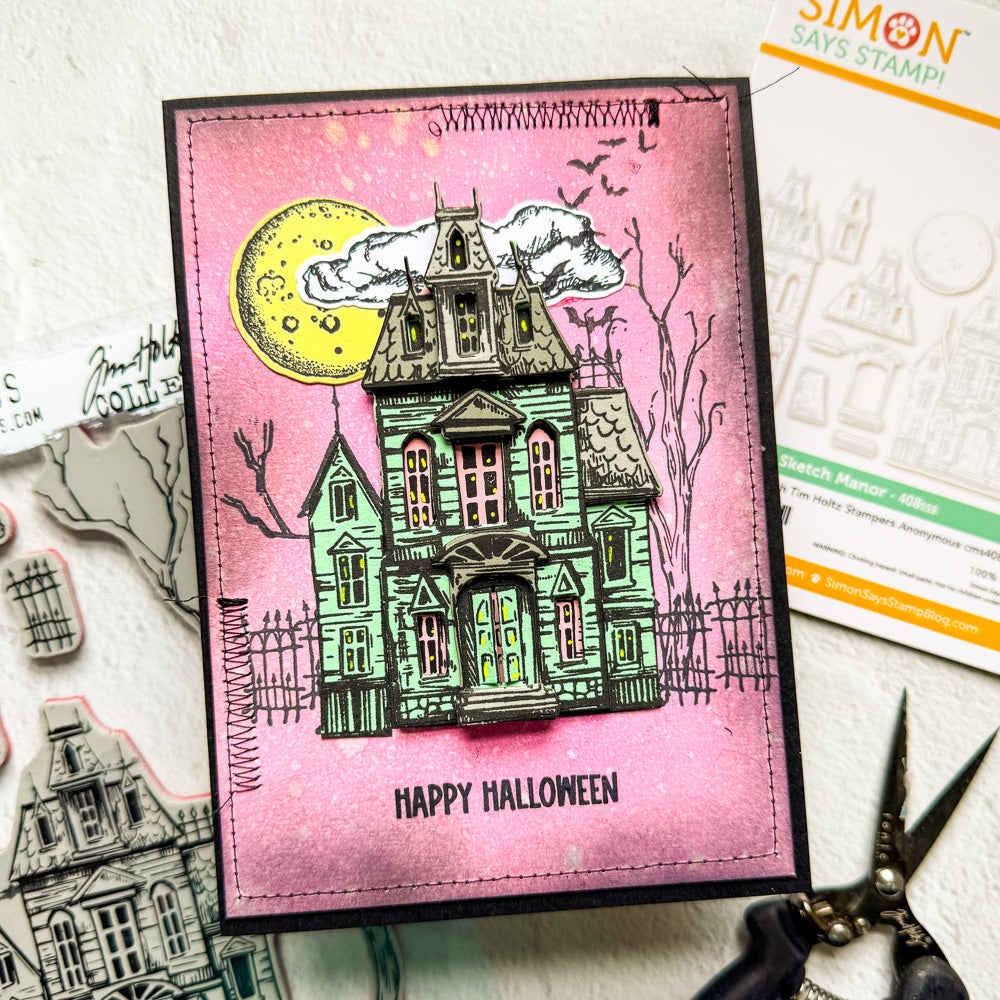 Simon Says Stamp Sketch Manor Wafer Dies 408sss Halloween Card