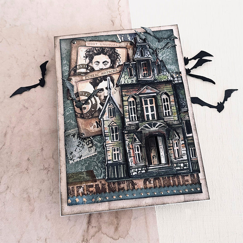 Simon Says Stamp Sketch Manor Wafer Dies 408sss Halloween Card