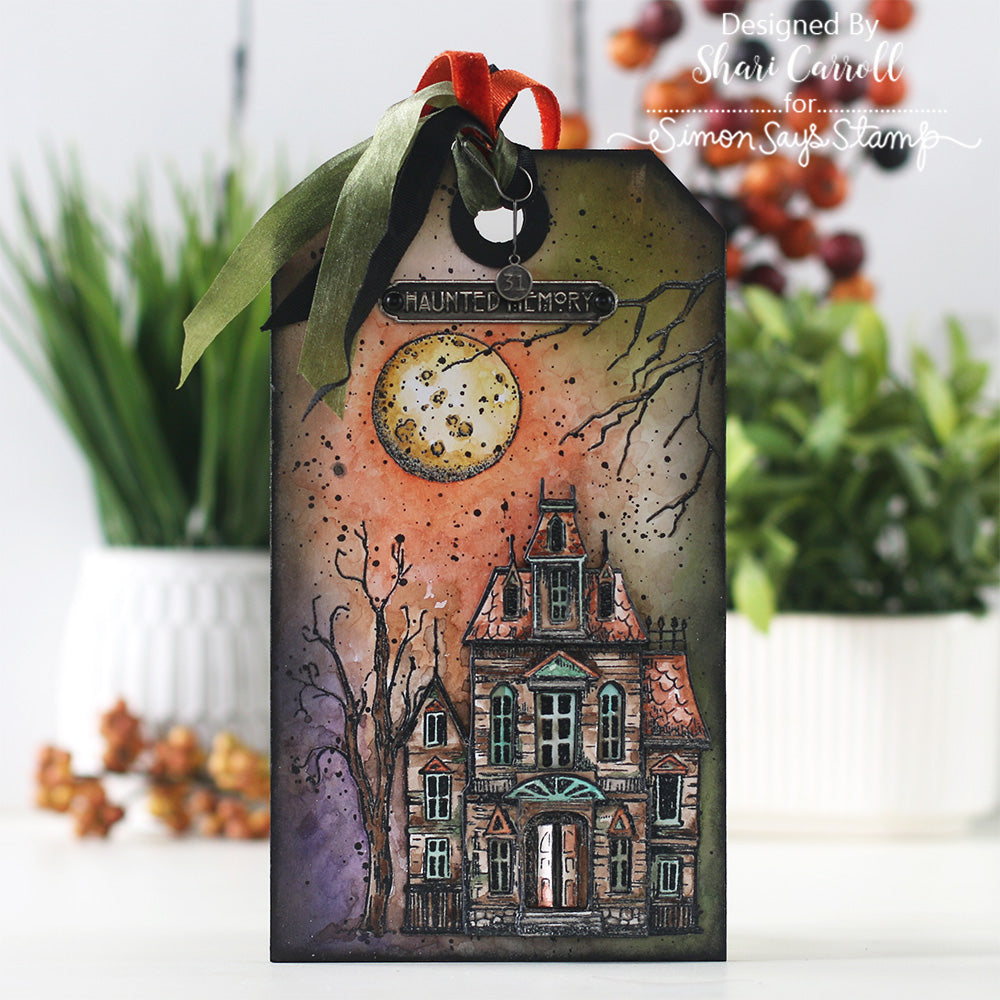 Simon Says Stamp Sketch Manor Wafer Dies 408sss Halloween Tag