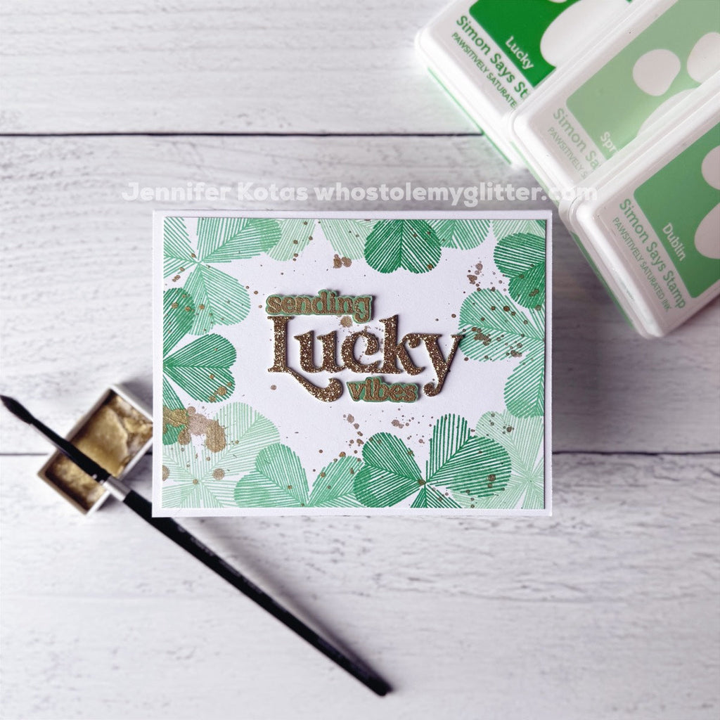 Simon Says Stamp Sketched Clovers Wafer Dies 1263mdc To Be Loved St. Patrick's Day Card | color-code:ALT01