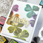Simon Says Clear Stamps Sketched Clovers 2168msc To Be Loved St. Patrick's Day Card