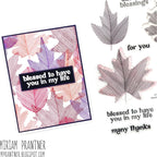 Simon Says Stamps and Dies Sketched Leaves set869sk Sweet Wishes Blessed Card | color-code:ALT05