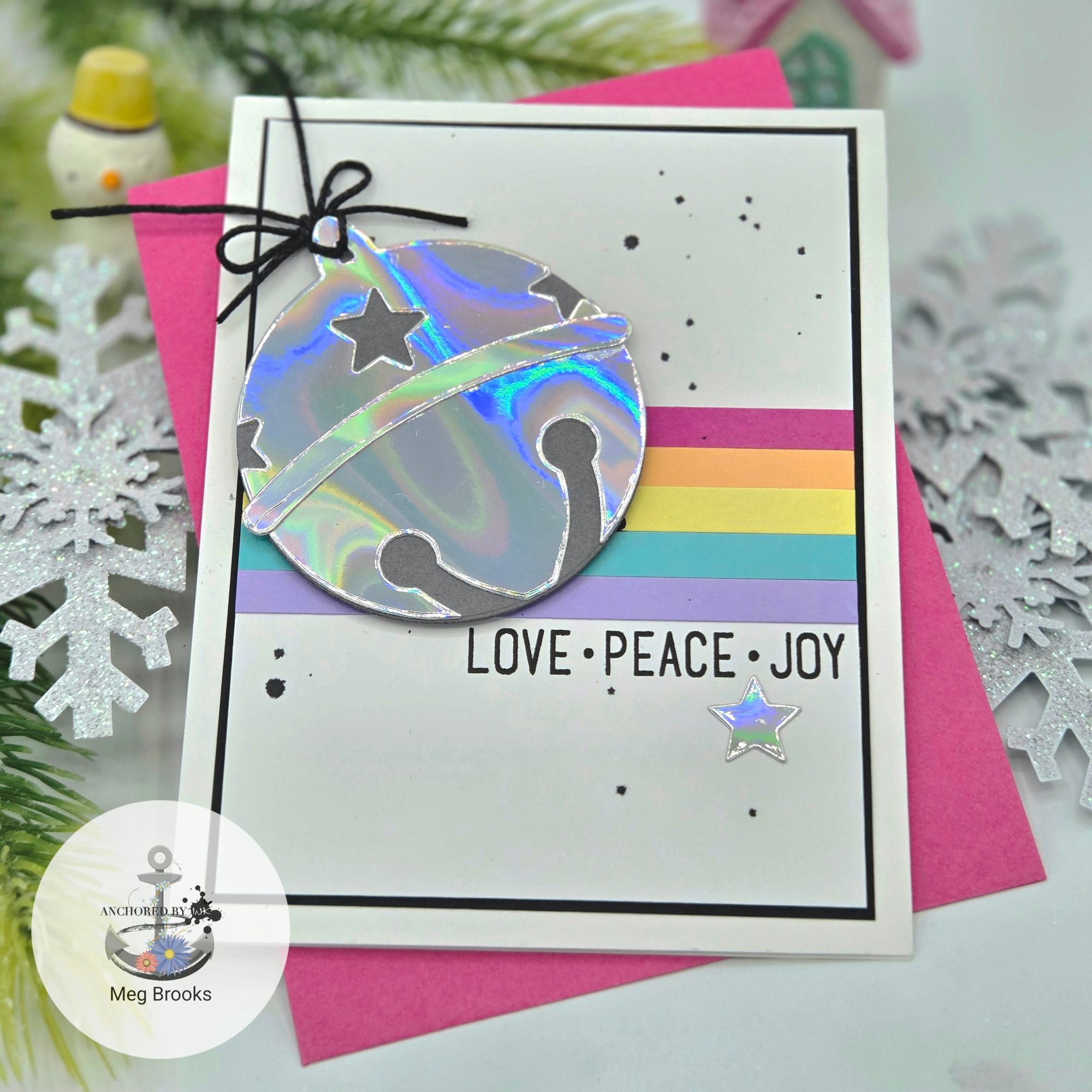 Simon Says Stamp Sleigh Bell Wafer Dies 1330sd Sugar and Spice Holiday Card