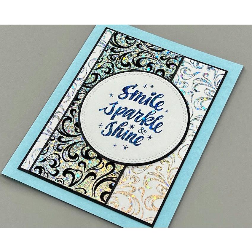  Gina K Designs Vintage Flourish Poly-Glaze Foiling Sheets pgvf Smile Sparkle Shine | color-code:alt1