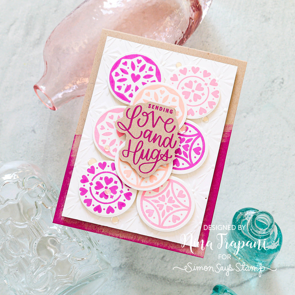 Simon Says Clear Stamps Heart Mosaics sss302913c Smitten Love Card