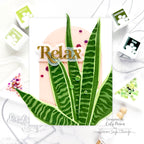 Simon Says Stamp Snake Plant Wafer Dies 1321mdc Moments in Time Relax Card | color-code:ALT01