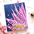 Simon Says Stamp Snake Plant Wafer Dies 1321mdc Moments in Time Relax Card
