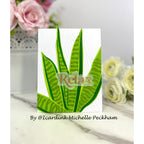 Simon Says Stamp Snake Plant Wafer Dies 1321mdc Moments in Time Relax Card