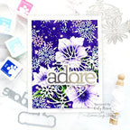 Simon Says Stamp Embossing Folder Snow Poppies sf466 Festive Fun Christmas Card | color-code:ALT02