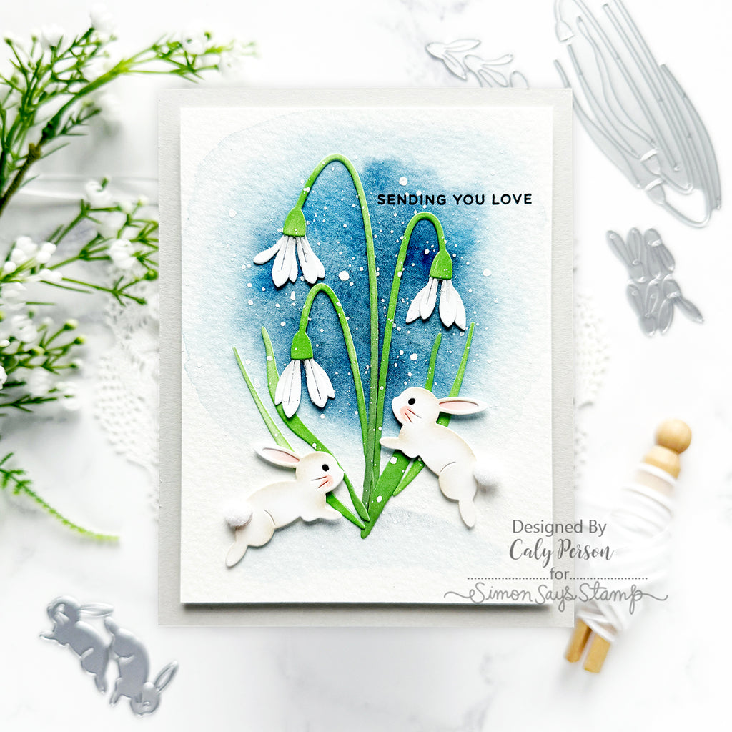 Simon Says Stamp Snowbell Bouquet Wafer Dies s984 Rain or Shine Love Card | color-code:ALT06