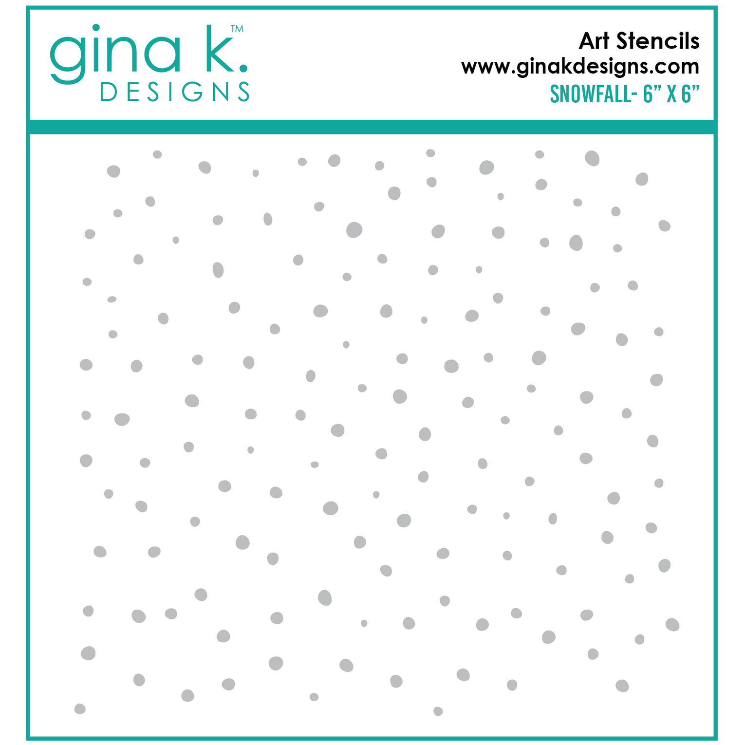 Gina K Designs SNOWFALL Stencil 0312