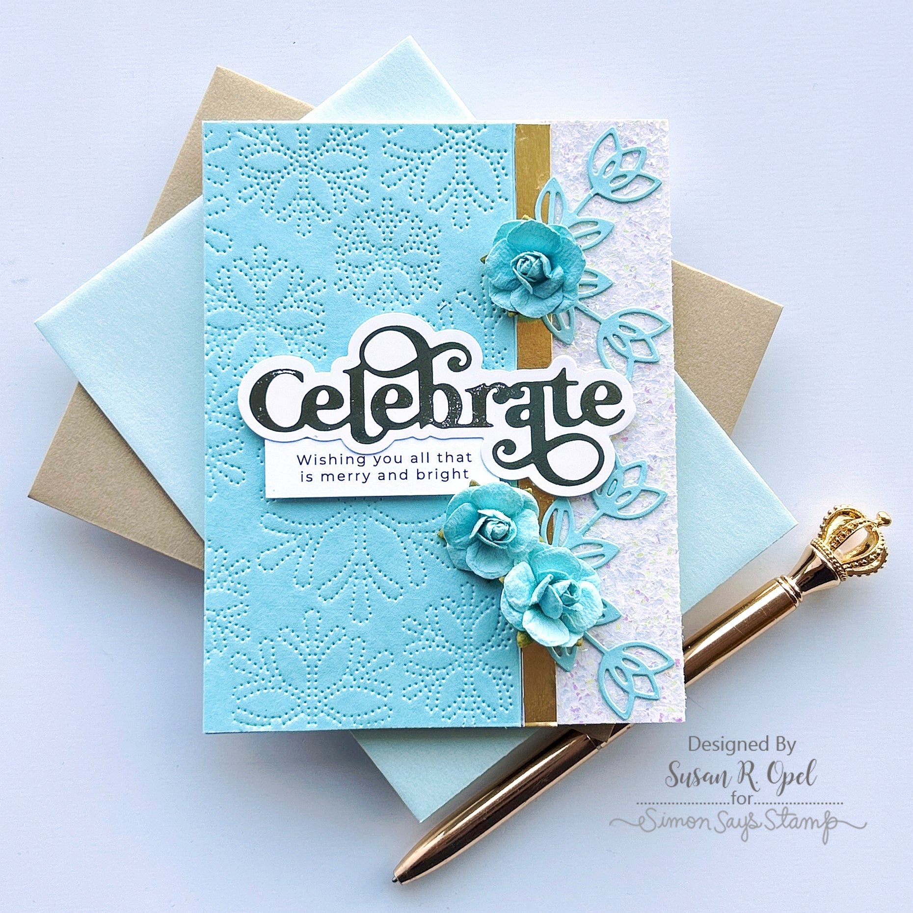 Simon Says Stamp Snowflake Burst Pinpoint Plate Wafer Dies s913 Diecember Christmas Card