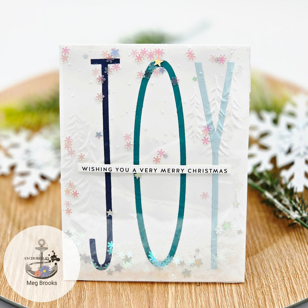 Simon Says Stamp Embossing Folder Snowy Hillside sf558 And Everything Nice Christmas Card