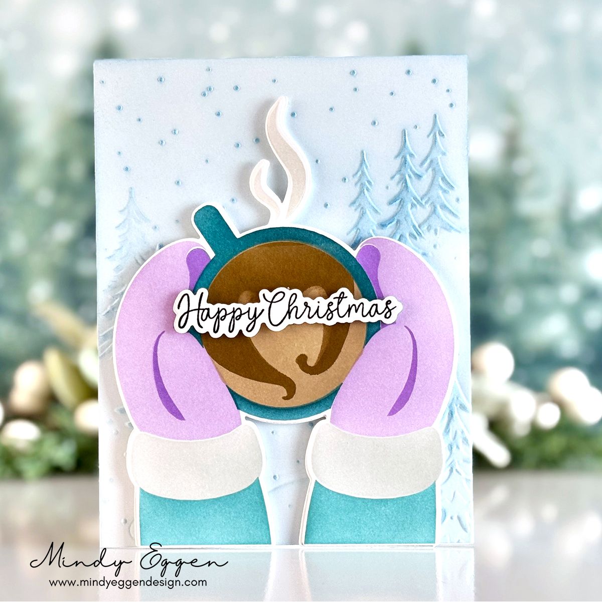Simon Says Stamp Embossing Folder Snowy Hillside sf558 And Everything Nice Christmas Card | color-code:ALT02