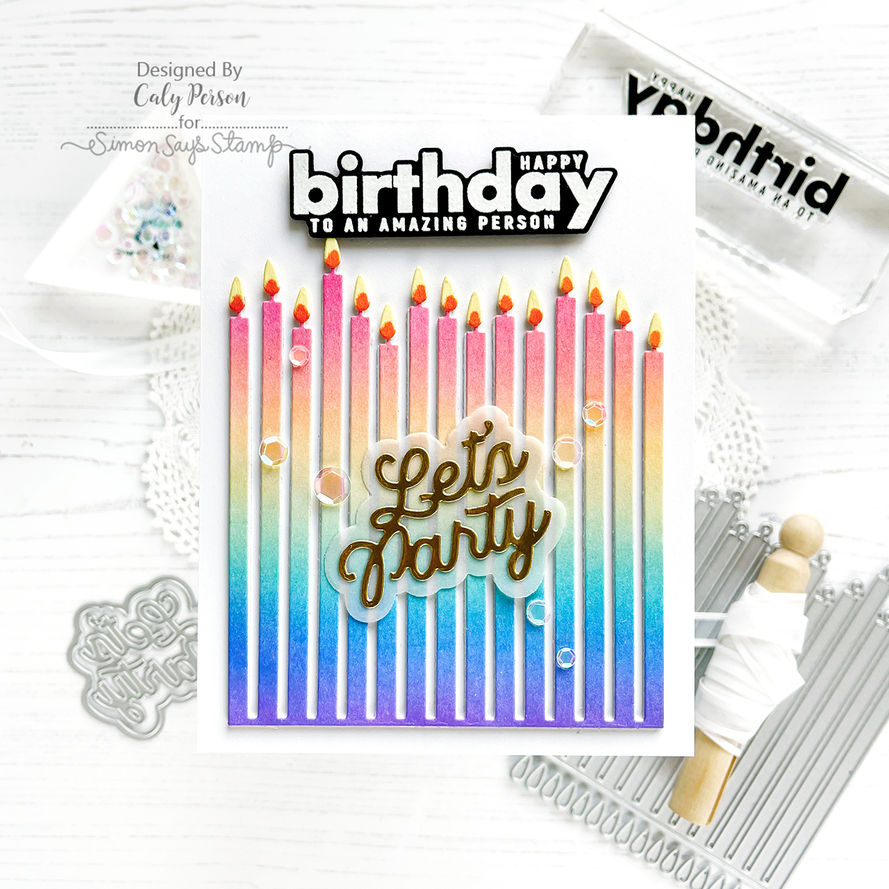 Simon Says Stamp So Many Candles Wafer Dies sssd112940 Diecember Birthday Card | color-code:ALT05