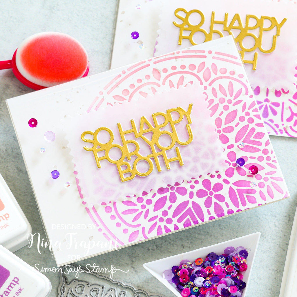 Simon Says Stamp So Happy For You Both Wafer Dies sssd112817 Dear Friend Wedding Card | color-code:ALT01