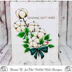 The Rabbit Hole Designs Soft Hugs Cotton Flower Clear Stamps TRH-216 bouquet