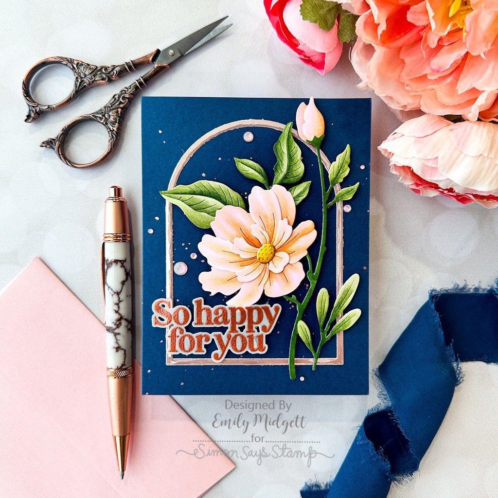 Simon Says Stamp Sunny Vibes Collection Pre-Scored Cards set812pc Soft Navy Card