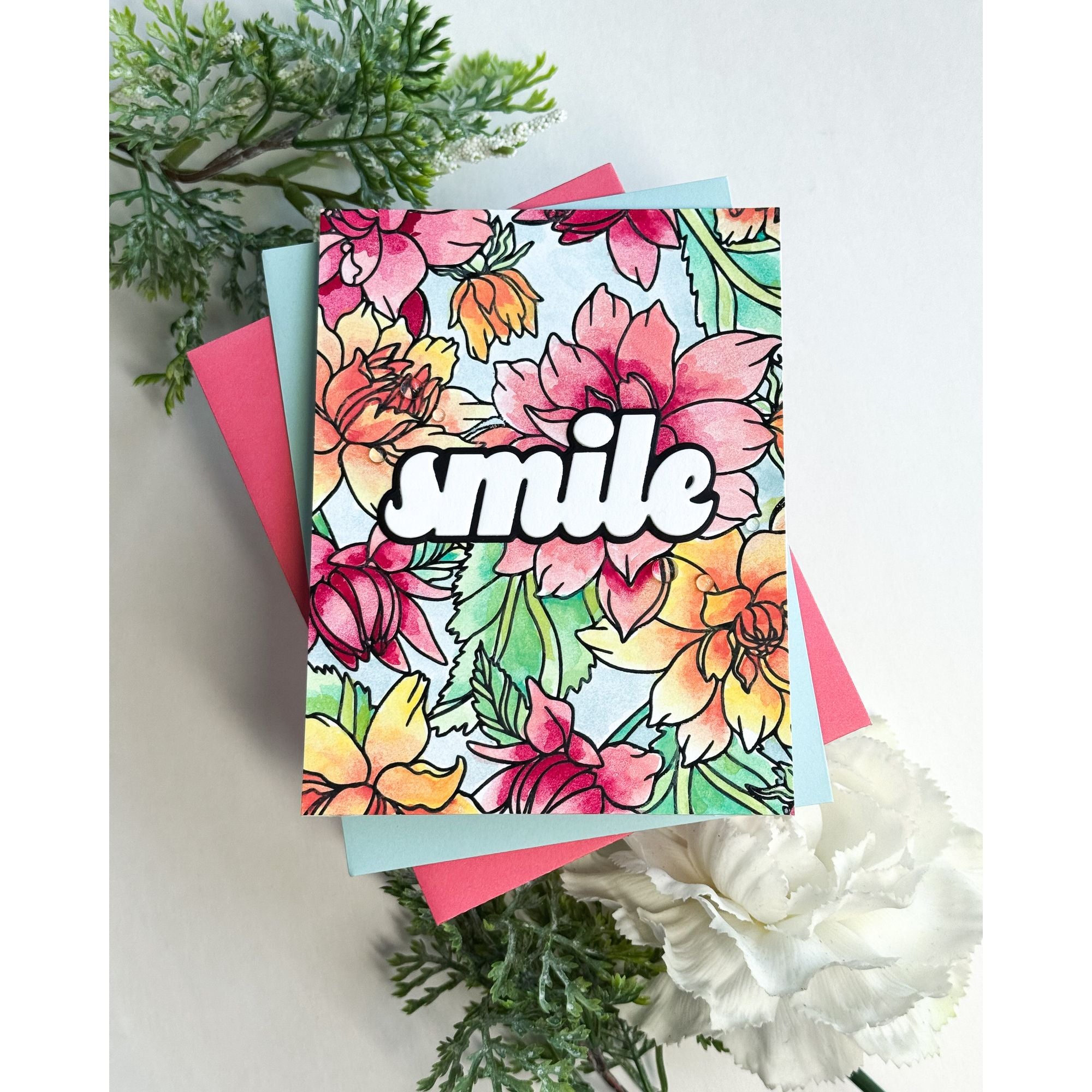 CZ Design Solo Smile Wafer Dies czd271c Friend Like You Smile Card