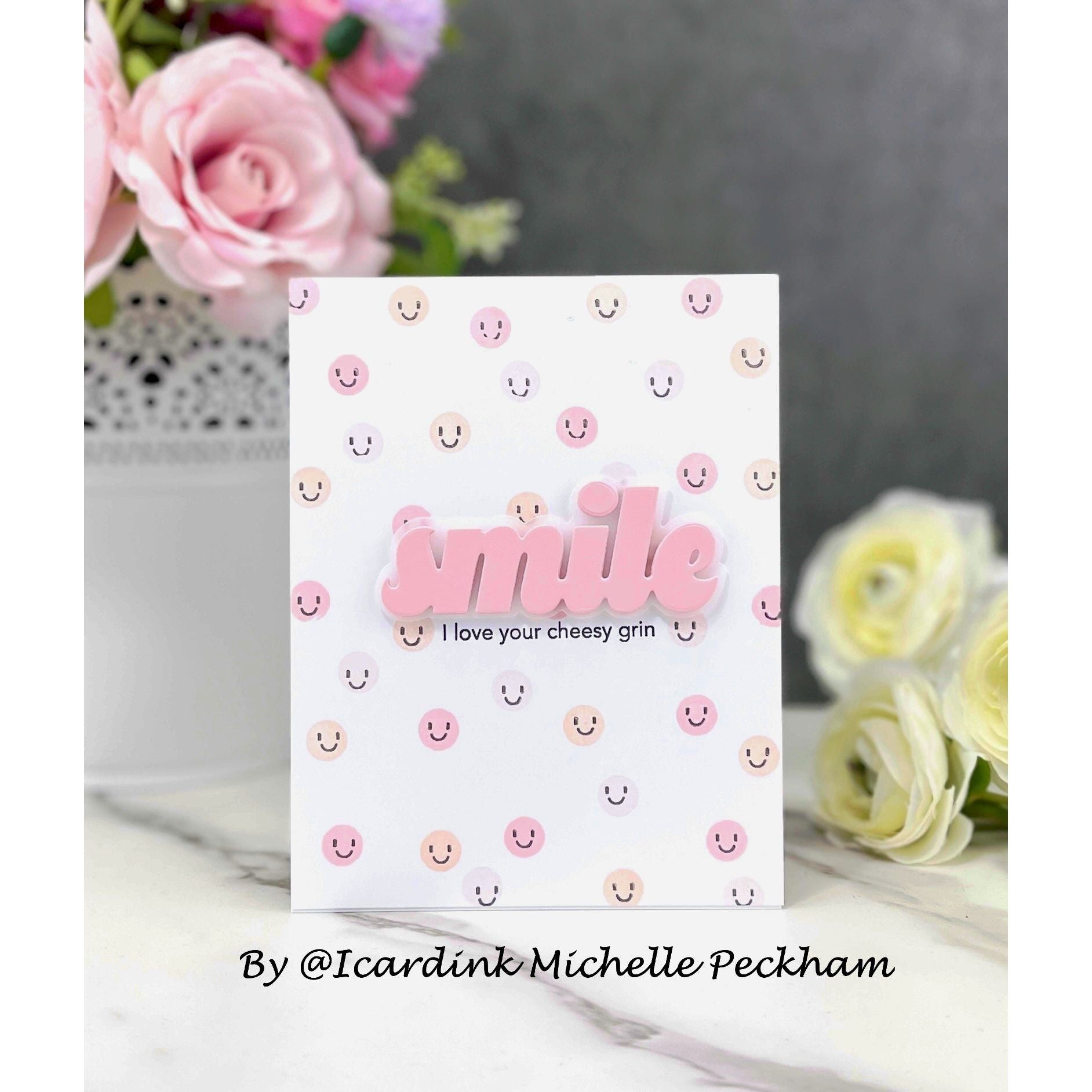 CZ Design Stamps and Dies Smile Bundle set1012sm Friend Like You Smile Card