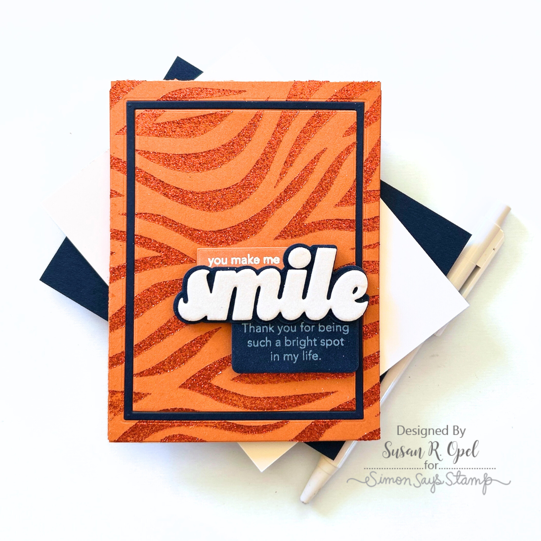 CZ Design Stamps and Dies Smile Bundle set1012sm Friend Like You Smile Card