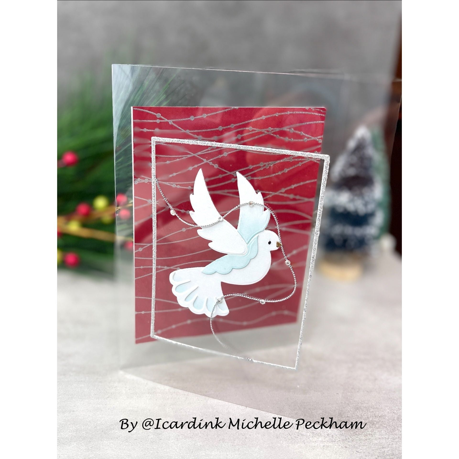Simon Says Clear Stamp Sparkle Strands 1077ss Sweet Wishes Christmas Card