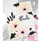 Simon Says Clear Stamp Sparkle Strands 1077ss Sweet Wishes Thanks Card | color-code:ALT06