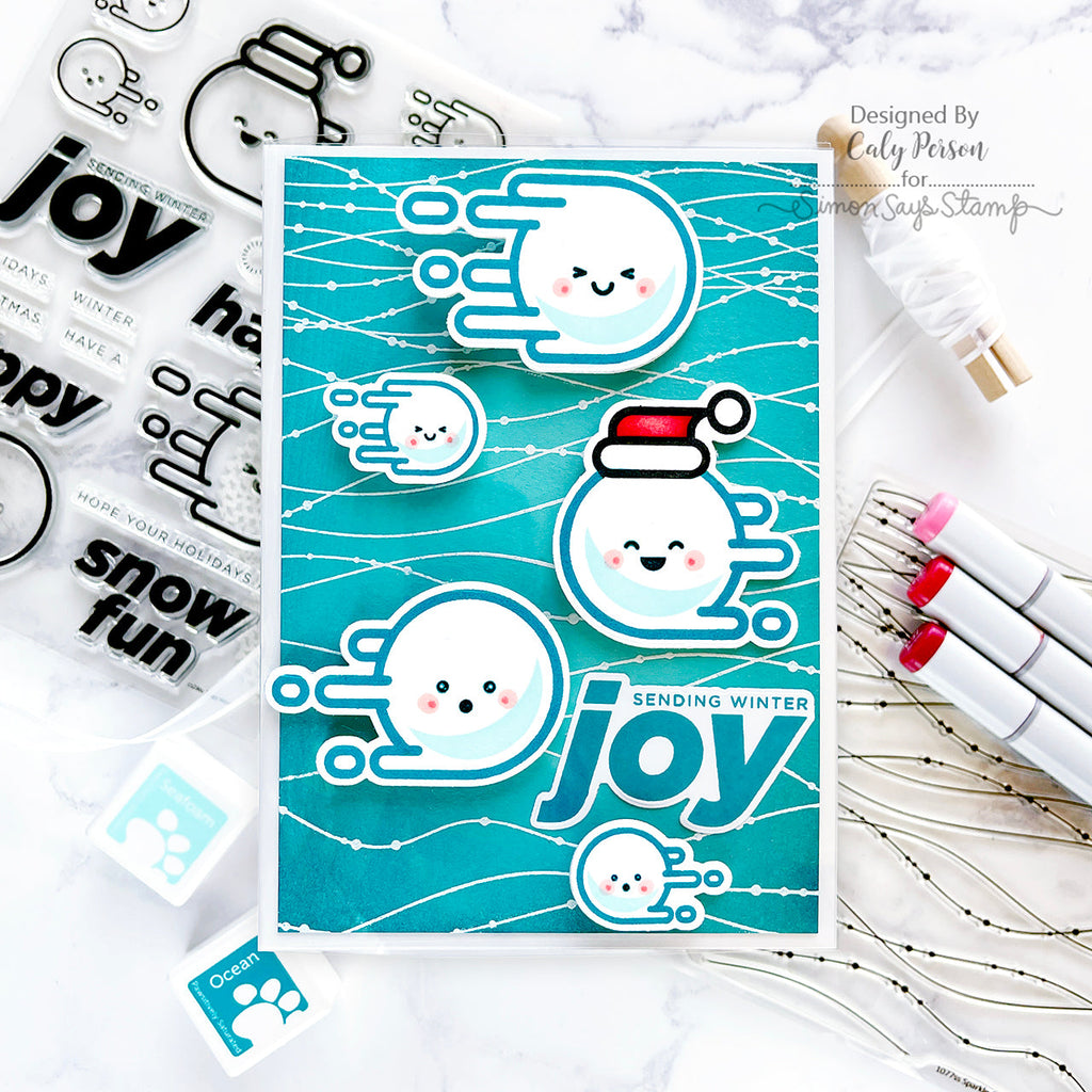 Simon Says Clear Stamp Sparkle Strands 1077ss Sweet Wishes Christmas Card | color-code:ALT05