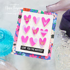 Rainbow Splash Sparkly Hearts Gem Sticker Assortment rsg3 Love Card | color-code:ALT01