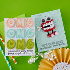 Spellbinders Birthday Laughs Sentiments Clear Stamp Set stp-264 omg